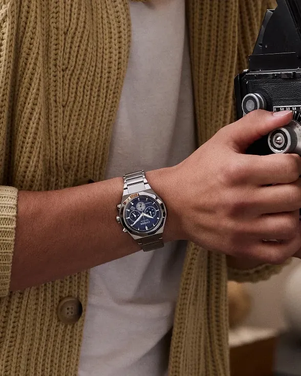 Zenshin Senkei Blue Dial Super Titanium Bracelet CA4691-59L | CITIZEN